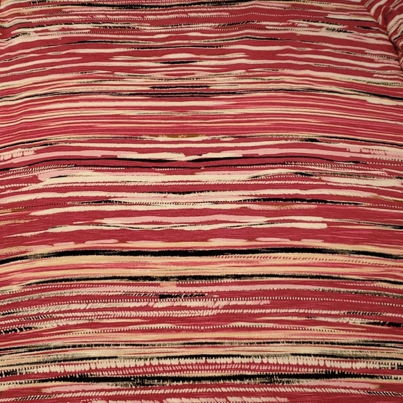 Onque Casual Pink White Petite Fit Striped Jewel Embellished 3/4 Sleeve Top NWT - Picture 7 of 8